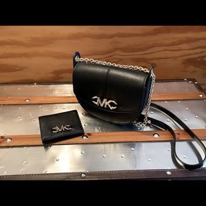 *Brand New* Michael Kors Izzy Black Crossbody Purse + Matching Wallet